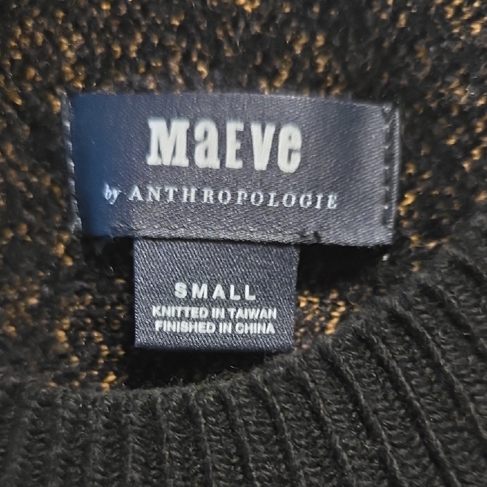 Maeve by Anthropologie - Leopard Print Short Sleeve Sweater with Contrast Stripe - Picture 3 of 5